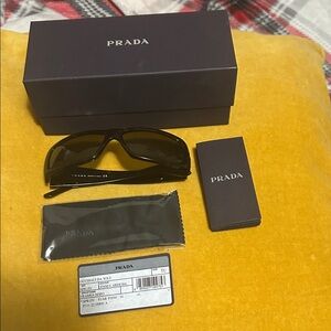 Prada Black Sunglasses with Accessories